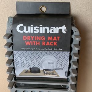 NWT Dish Drying Mat With Rack For Kitchen Counter Cuisinart